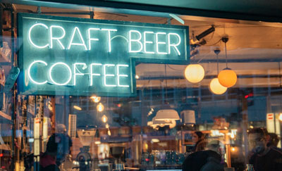 Craft Beer & Coffee neon sign