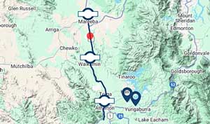 Atherton Tablelands Rail Trail map, QLD