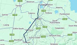 Camperdown-Timboon Rail Trail map, VIC