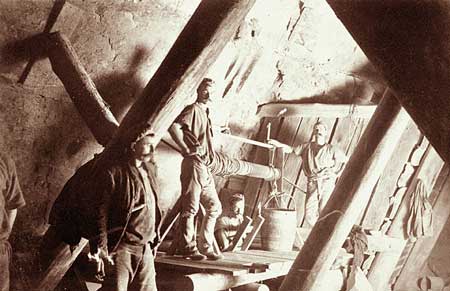 Miners in a gold digging