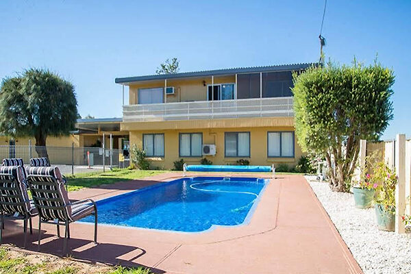 Rear of the Artesian Motor Inn and Swimming Pool, Coonamble, NSW