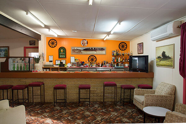 The bar at the Artesian Motor Inn, Coonamble, NSW