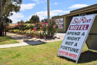 Outside the Big River Motel, Echuca, VIC