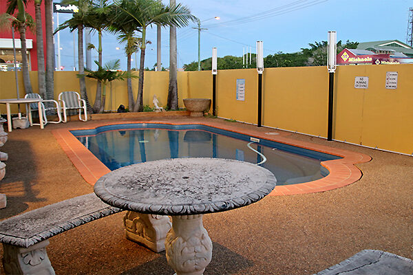 The inground swimming pool at Bourbong Street Motel, QLD