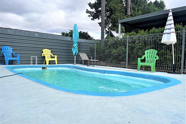 Swimming pool at the Country Roads Motor Inn, West Wyalong, NSW