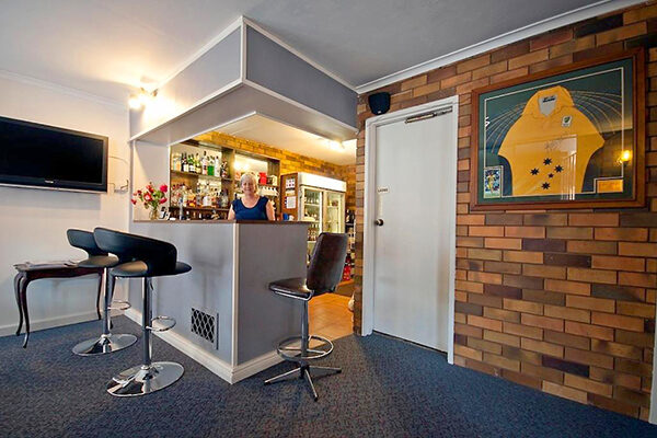 The licensed bar at the Fig Tree Motel, Narrandera, NSW