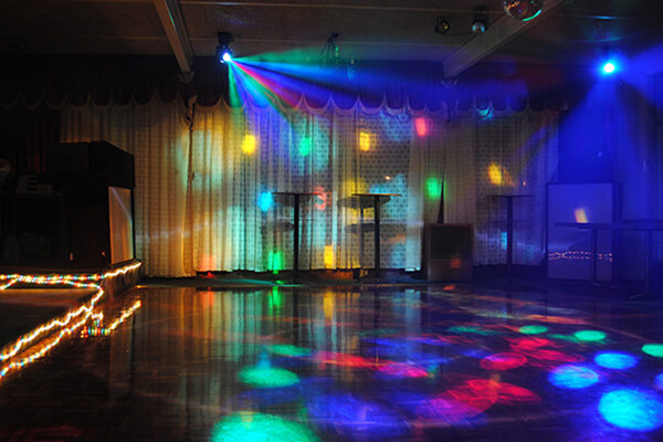 Boogie on down! The dance floor and DJ setup at the Golden Hills Motel, Bendigo, VIC