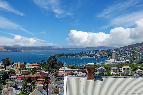 View from the Marquis Hotel Motel, Hobart, TAS