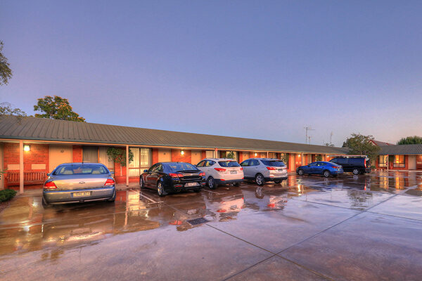 Guest parking at the Moama Central Motel, Moama, NSW