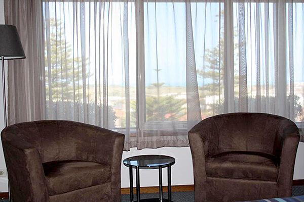 Sea views from some rooms at the Raglan Motor Inn, Warrnambool, VIC