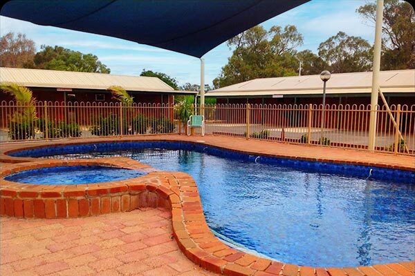 Saltwater swimming pool at the Tooleybuc Motel, NSW