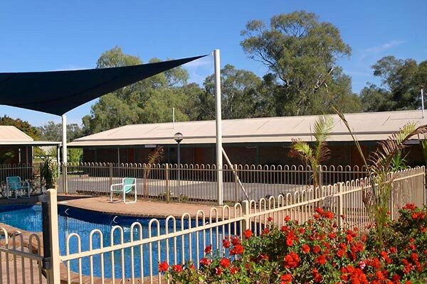 Saltwater swimming pool at the Tooleybuc Motel, NSW