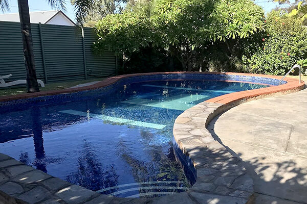 The private swimming pool at the Travelway Motel, Port Pirie, SA