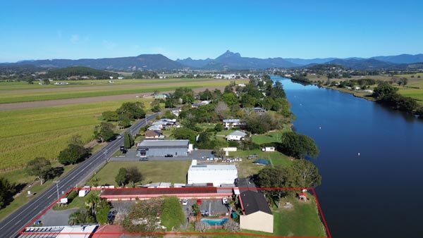 The stunning river position of the Tweed River Motel, Murwillumbah, NSW