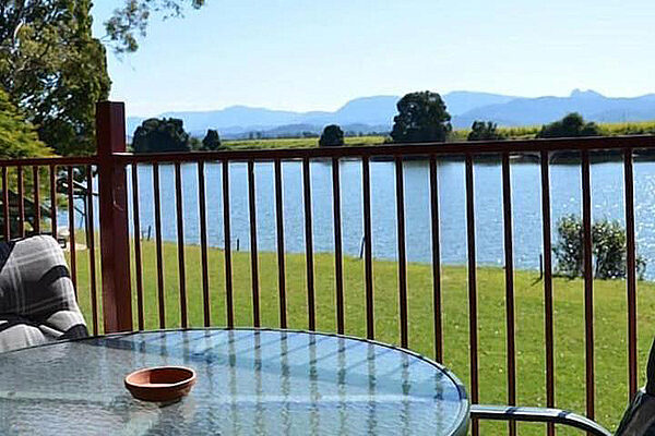 The amazing view from a room at the Tweed River Motel, Murwillumbah, NSW