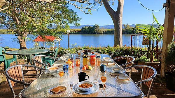 Al fresco dining options with this stunning view! The Tweed River Motel, Murwillumbah, NSW