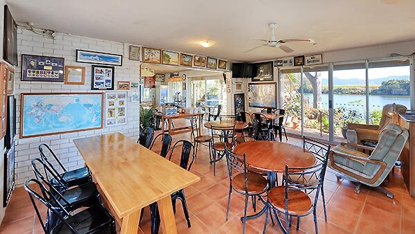 The beautiful view of the river from the breakfast room at the Tweed River Motel, Murwillumbah, NSW