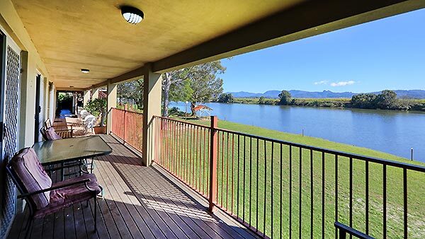 The amazing view from the top balcony of the rear rooms at the Tweed River Motel, Murwillumbah, NSW