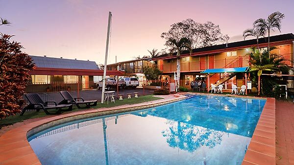 The swimming pool at the Tweed River Motel, Murwillumbah, NSW